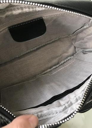 Женская кожаная кремовая сумка6 фото