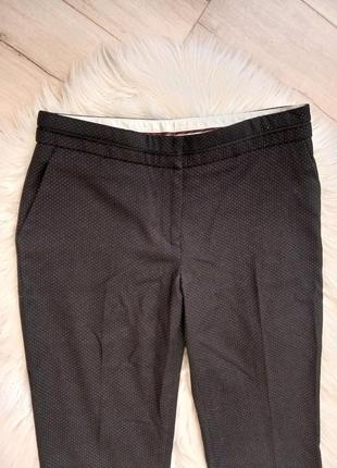 Черные классические женские брюки в мелкий горошек, стильные черные брюки2 фото
