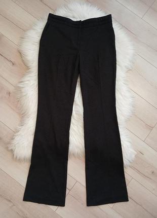 Черные классические женские брюки в мелкий горошек, стильные черные брюки1 фото