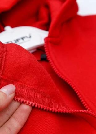 Красная теплая кофта на флисе для девочек 2, 3, 4, 5 лет туречки4 фото