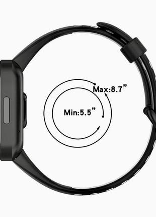 Ремешок xiaomi redmi watch 3 (черно-белый)2 фото