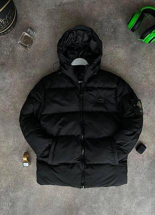 Куртка stone island чорна