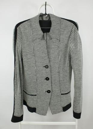 Дизайнерский кардиган блейзер marithe francois girbaud wool blend plaid blazer1 фото