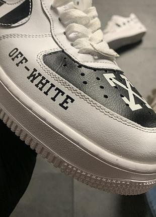 Кроссовки найт форс офф вайт белые nike off-white white, кроссовки мужское найк офф вайт8 фото