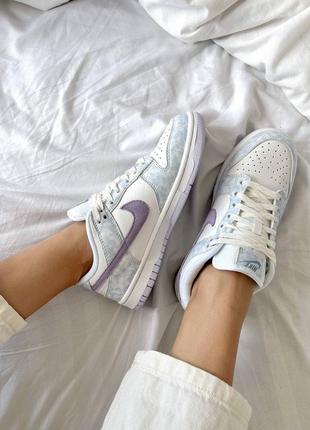 Женские кроссовки фиолетовые nike sb dunk white violet6 фото