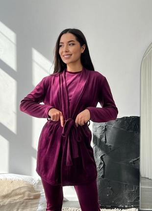 Комплект четверка велюр плюш