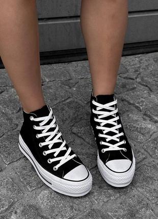 Женские кеды converse white black
