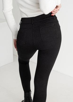 Зимние джегинсы, джинсы с поясом на резинке женские на флисе, есть большие размеры bszz8 фото
