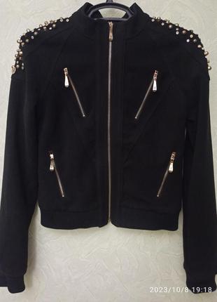Ститьна коротка кашемірова куртка на підкладці mabness national couture