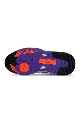 Женские кроссовки adidas originals niteball ll white grey purple3 фото