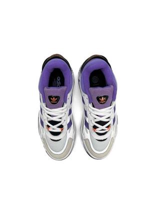Женские кроссовки adidas originals niteball ll white grey purple7 фото