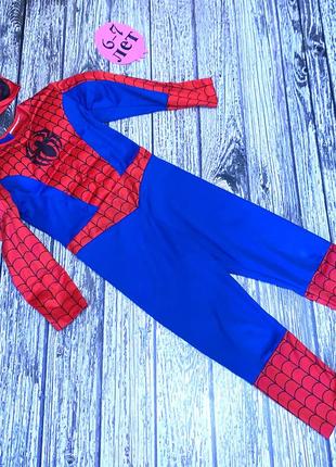 Новогодний костюм spidermen с маской для мальчика 6-7 лет, 116-122 см