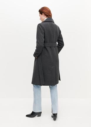 Стильное базовое серое пальто "reserved". размер uk14/ eur42.3 фото