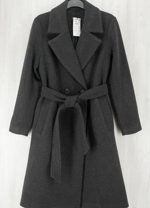 Стильное базовое серое пальто "reserved". размер uk14/ eur42.7 фото