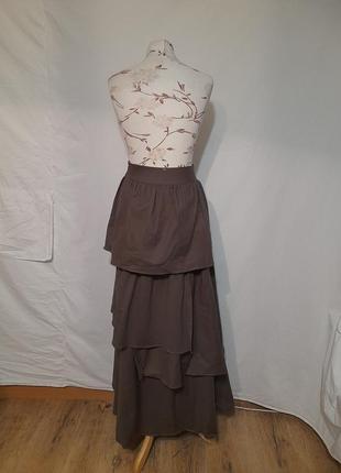 Коттоновая юбка макси длинная юбка adriana degreas4 фото