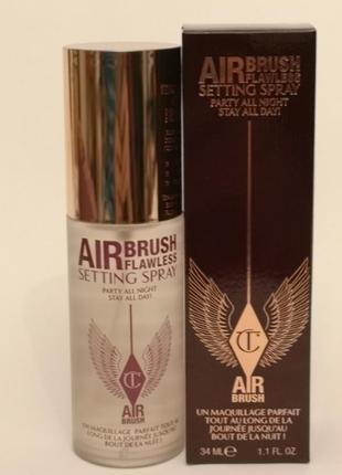 Charlotte tilbury airbrush flawless travel setting spray фіксуючий спрей для обличчя, 34 мл