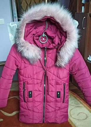 Зимняя куртка девочке на рост 122 см или возраст 7 лет3 фото