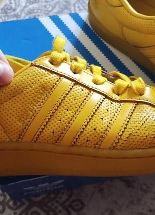 Желтые кроссовки adidas superstar 37 размер 23 см стелька — купить