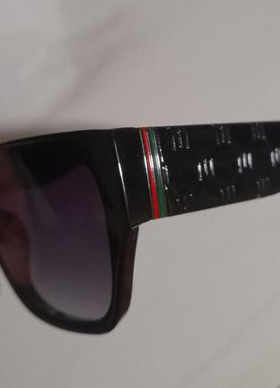 Очки солнцезащитные uv400 черные трендовые модные4 фото