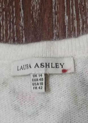 Брендовий стильний светр джемпер на запах  р.14 від  laura ashley квітковий малюнок4 фото