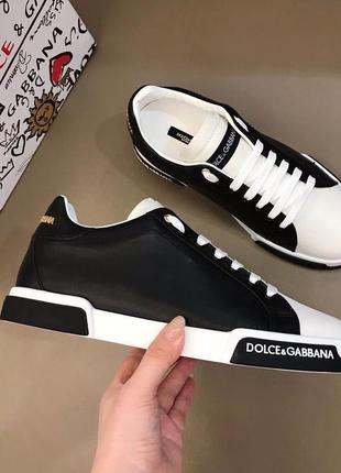 Кросівки dolce gabbana, кросівки дольче габбана, кросівки d&g, шкіряні кросівки