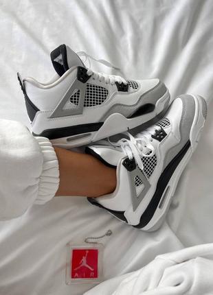 Кроссовки женские nike air jordan retro 4 military black кроссовки jordan 4 кроссовки джердан2 фото