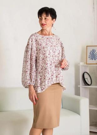 Женская шифоновая блуза.   размеры 48-566 фото