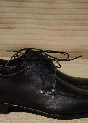 Шикарные формальные черные кожаные туфли-дерби iannalfo & sgariglia италия 45