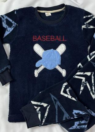 Теплая пижамка для мальчика “baseball”турецкого производства