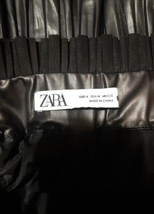 Латексная юбка плиссе zara2 фото