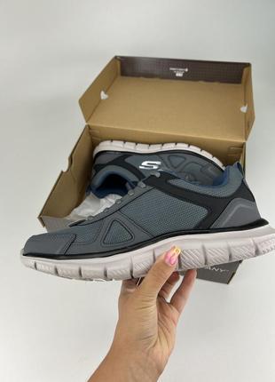 Кросівки skechers track scloric 52631 gynv (km3008) сині сірі, оригінальні кросівки скейчерс2 фото