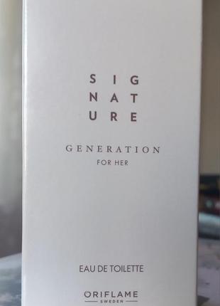 Жіноча туалетна вода signature generation for her