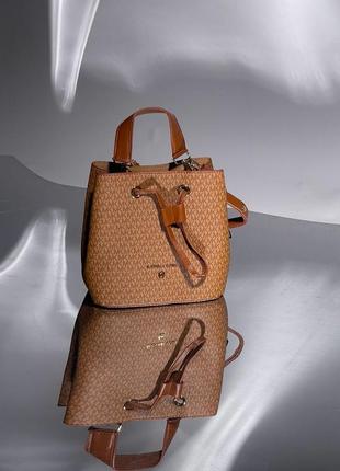 Шикарная сумка темный беж бренда michael kors6 фото