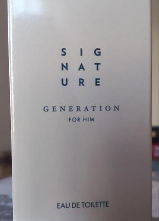 Туалетная вода для мужчин signature generation for him