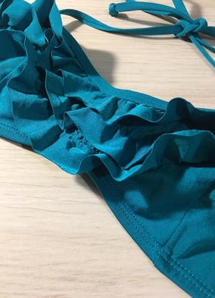 Купальник h&m euros ruffle bandeau bikini set - s, xs3 фото