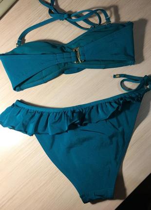 Купальник h&m euros ruffle bandeau bikini set - s, xs4 фото