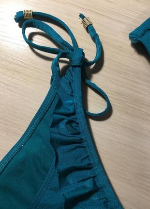 Купальник h&m euros ruffle bandeau bikini set - s, xs7 фото