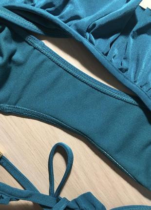 Купальник h&m euros ruffle bandeau bikini set - s, xs8 фото