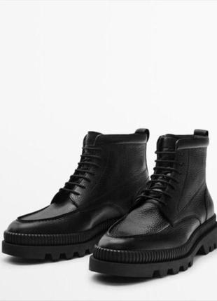 Ботинки чел.кожаные massimo dutti р.43(27,5см)