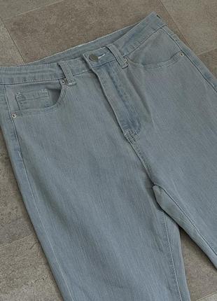 Клеш джинсы на высокой посадке нежно голубые shein8 фото