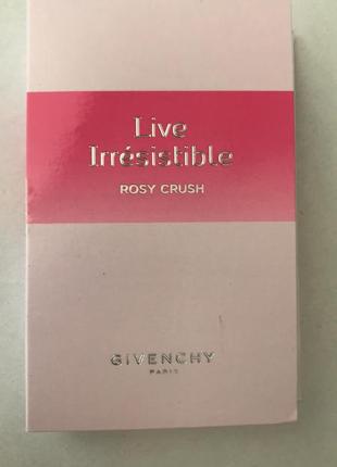 Givenchy live irresistible rosy crush зиванши рози краш. акція 1+1=3