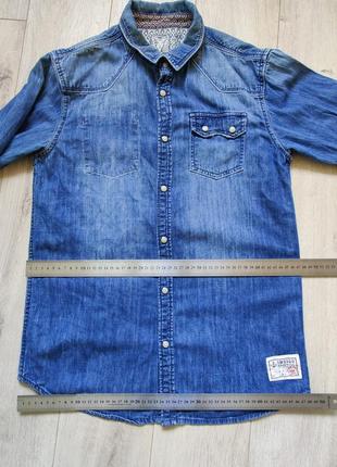 Блакитна джинсова сорочка ovs 14-15 р підійде 36 жвночий розмір3 фото