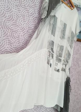 Шёлковая бохо туника платье италия2 фото