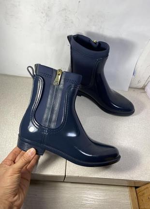 Tommy hilfiger rain boot ankle резиновые сапоги 38 р 24 см оригинал