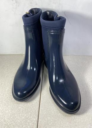 Tommy hilfiger rain boot ankle гумові чоботи 38 р 24 см оригінал2 фото