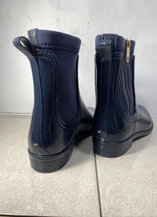 Tommy hilfiger rain boot ankle резиновые сапоги 38 р 24 см оригинал3 фото
