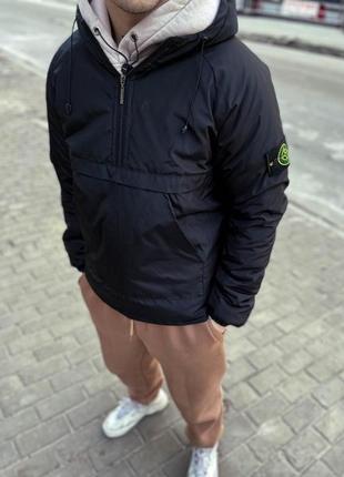 Чоловічий анорак stone island чорний