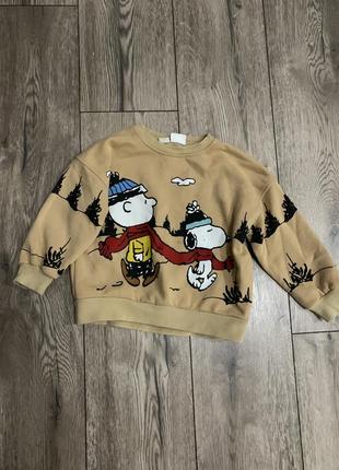 Свитшот, худи, джемпер zara snoopy