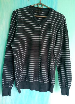 Чоловічий одяг/ брендова кофта светр пуловер/ 46/48 розмір, 100% cotton, бренд zara man