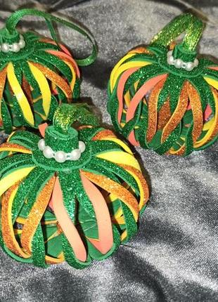 Новорічні іграшки гарбуз